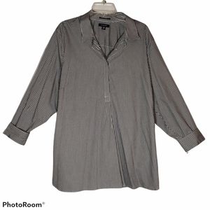 Lands End women's plus size 26W bl/white checked